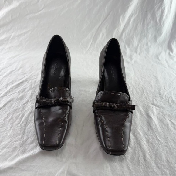 Lauren Scott Shoes "Blake" Style Tassels Bold Stitching Dark Brown 9M Twee Y2k - Picture 2 of 8